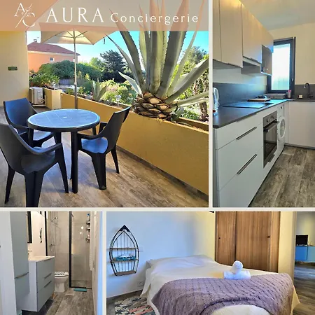 Lejlighed L'echapee Bleue - Cosy Refait A Neuf, Avec Terrasse Et Vue Jardin, Se Fait A Pied - By Auraconciergerie Bandol